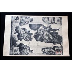ANTIQUE GALLERY STAMPED LITHOGRAPH