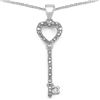 Image 1 : WHITE DIAMOND STERLING PENDANT
