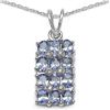 Image 1 : TANZANITE & WHITE TOPAZ STERLING PENDANT