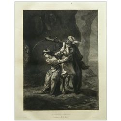 Eugene Delacroix Etching "La Fiancee d'Abydos"