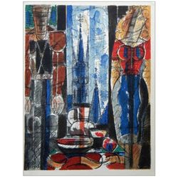 Marcel Gromaire Original Lithograph  Interieur flamand 