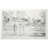 Image 1 : Childe Hassam pencil-signed etching "Bowling on the Green"