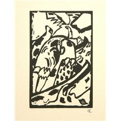 Wassily Kandinsky Original Woodcut