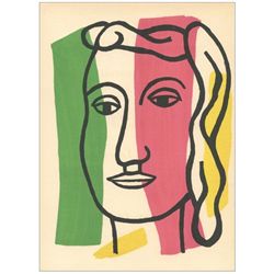 Fernand Leger lithograph "Visage" edition of 1000