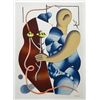 Image 1 : Fernand Leger lithograph "Femme tenant une fleur" | Cubist Art