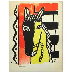 Fernand Leger rare pochoir, 1951