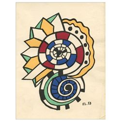 Fernand Leger lithograph, 1953