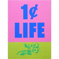 Roy Lichtenstein silkscreen "1 Cent Life"