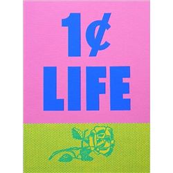 Roy Lichtenstein silkscreen "1 Cent Life"