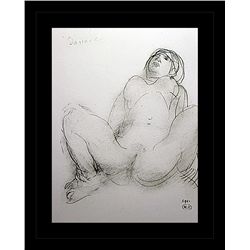 Rodin Erotic Sketch Lithograph