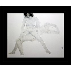 Rodin Erotic Sketch Lithograph