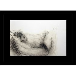 Rodin Erotic Sketch Lithograph