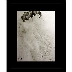 Rodin Erotic Sketch Lithograph