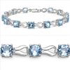 Image 1 : Blue Topaz & Sterling Silver Bracelet.