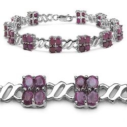 Ruby & Sterling Silver Bracelet.