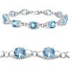 Image 1 : Blue Topaz & Sterling Silver Bracelet.