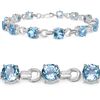 Image 1 : Blue Topaz & Sterling Silver Bracelet.