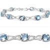 Image 1 : Blue Topaz & Sterling Silver Bracelet.