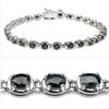 Image 1 : Blue Sapphire & Sterling Silver Bracelet.
