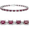 Image 1 : Ruby & Sterling Silver Bracelet.