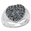 Image 1 : 1.19 CARAT GENUINE BLUE SAPPHIRE .925 STERLING SILVER RING