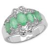 Image 1 : 1.53 CARAT EMERALD .925 STERLING SILVER RING