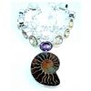 Image 1 : Ammonite, Amethyst & Citrine Necklace