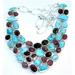 Tourmaline & Larimar Necklace