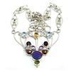 Image 1 : Mixed Stones, Titanium Drusy & Pearl Necklace