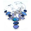 Image 1 : Fire Opal, Chalcedony &  Kyanite Necklace