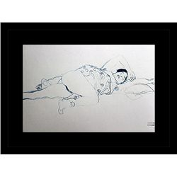 Gustav Klimt Erotic Sketch Lithograph