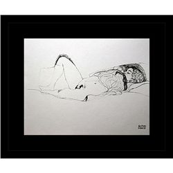 Gustav Klimt Erotic Sketch Lithograph