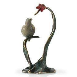 BIRD & BUTTERFLY BRONZE SCULPTURE