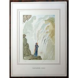 DALI HAND SIGNED ORIG. COLORED WOOD ENGRAVING - 1960