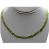 Image 1 : Natural Peridot Single Row Necklace with clasp