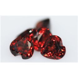 5.18 CTW HEART SHAPED GARNET 6MM (5)