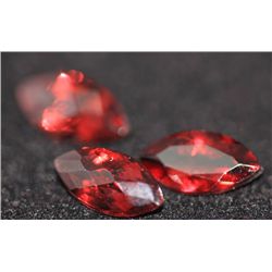 4.32 CTW MARQUISE CHECKERED BOARD GARNET 5X10MM (3)