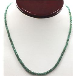 Natural Emerald Necklace 40.89ctw with brass clasp