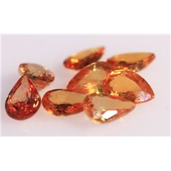 3.55 CTW LIGHT ORANGE SAPPHIRE PEARSHAPE 4X6mm