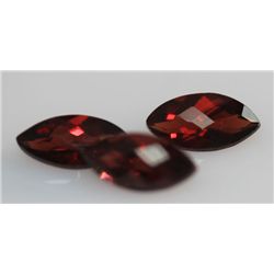 4.61 CTW MARQUISE CHECKERED BOARD GARNET 5X10MM (3)