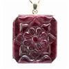 Image 1 : 925 Sterling Silver Ruby 17.52 ctw Carving Ruby Pendant