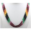 Image 1 : Genuine 4 Strand Multi Precious Roundel 158.80 ctw