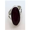 Natural 20.04 ctw Hazonight Garnet Oval Ring .925 Sterl