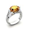 Genuine 4.29 ctw Citrine Ring 10k W/Y Gold