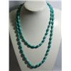 Image 1 : BEAN-SHAPED 426.00CTW BLUE TURQUOISE LONGSTRAND NECKLAC
