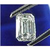 Image 1 : EGL CERT 1.2 CTW EMERALD CUT DIAMOND G/SI2