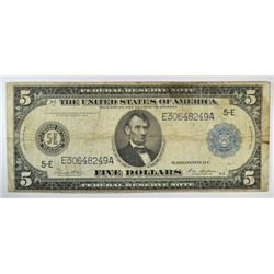 1914 $5 FEDERAL RESERVE NOTE