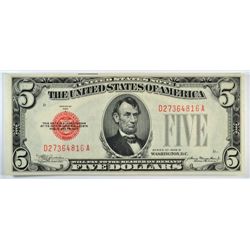 1928 $5 US NOTE CU