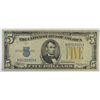 Image 1 : 1934 $5 SILVER CERTIFICATE "N.AFRICAN" NOTE