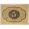 Image 2 : 1862 FIVE CENT POSTAGE CURRENCY CU